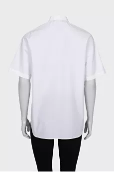 White shirt with lace inserts