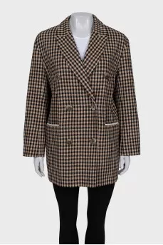 Checkered wool jacket