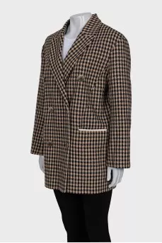 Checkered wool jacket