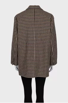Checkered wool jacket