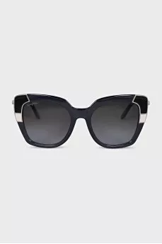 Sunglasses with silver inserts