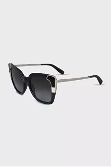 Sunglasses with silver inserts