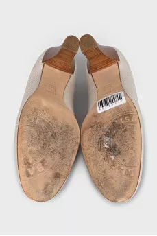 Canvas shoes with leather decor