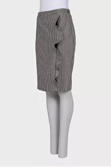 Black and white printed skirt