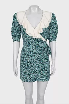 White collar dress with floral print