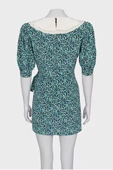 White collar dress with floral print