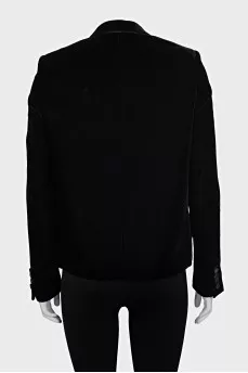 Velvet jacket with satin lapels