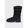 Quilted textile boots