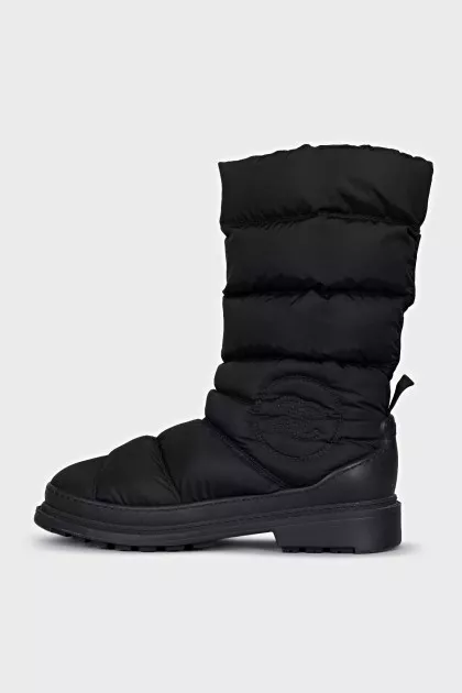 Quilted textile boots