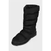 Quilted textile boots