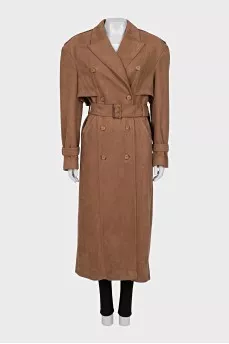 Straight buttoned coat