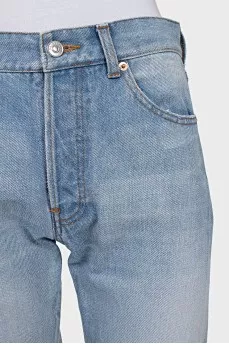 Голубые джинсы straight fit