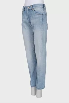 Голубые джинсы straight fit