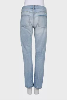 Голубые джинсы straight fit