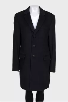 Men's straight wool coat