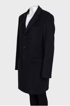 Men's straight wool coat