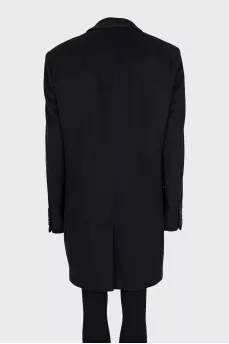 Men's straight wool coat