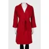 Red wool coat