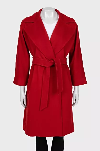 Red wool coat