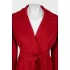 Red wool coat