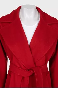 Red wool coat
