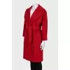 Red wool coat