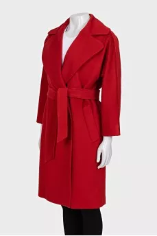 Red wool coat