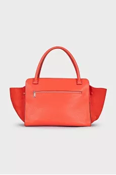 Red Trapeze leather bag