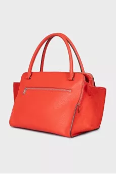 Red Trapeze leather bag