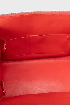 Red Trapeze leather bag
