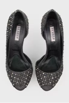 LeSilla pumps in black and gold