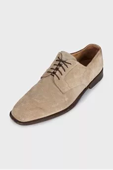 Men's suede square toe shoes