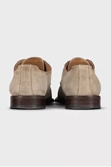 Men's suede square toe shoes