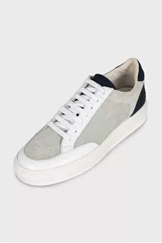 Men's gray perforated sneakers