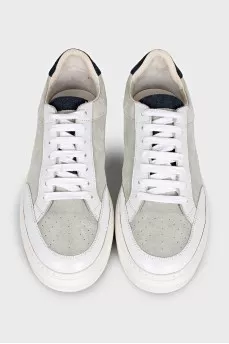 Men's gray perforated sneakers