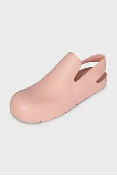 Pink rubber clogs