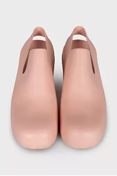 Pink rubber clogs