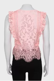 Pink lace blouse