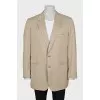 Men's beige wool jacket