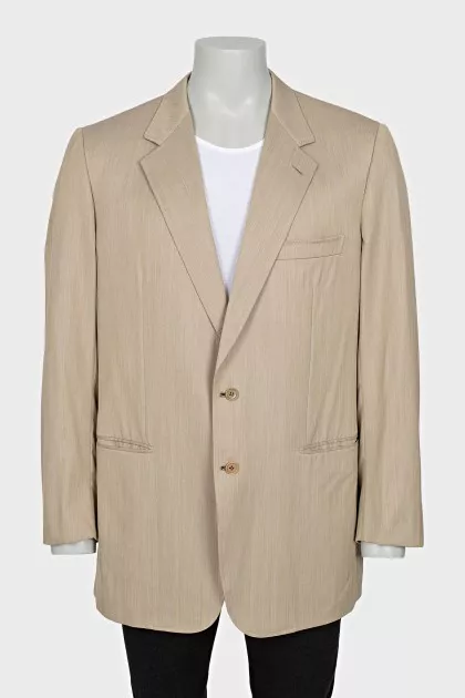 Men's beige wool jacket