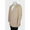 Men's beige wool jacket