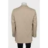 Men's beige wool jacket