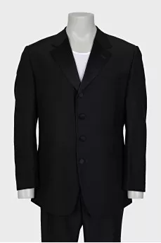 Men's black suit with trousers