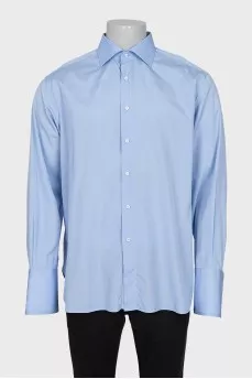 Men's light blue straight shirt