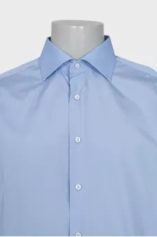Men's light blue straight shirt