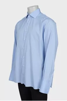 Men's light blue straight shirt