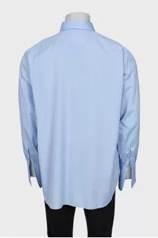Men's light blue straight shirt