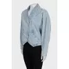 Denim jacket with turn-down collar