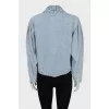 Denim jacket with turn-down collar