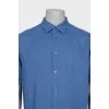Men's blue linen shirt